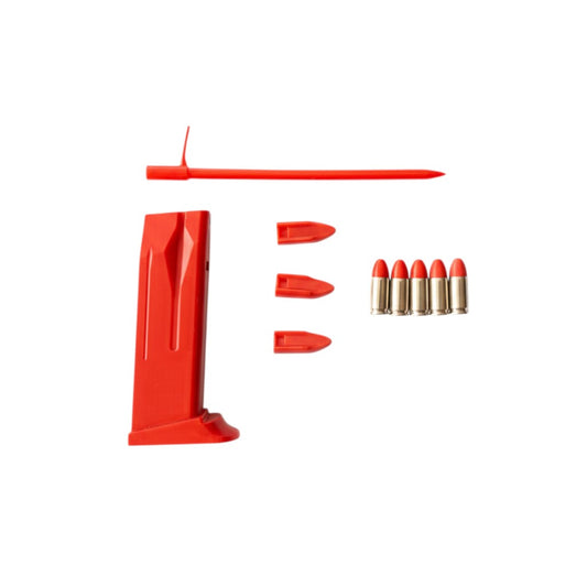 Kombat Line training pack with red magazine, inert rounds, and dry fire rod.
