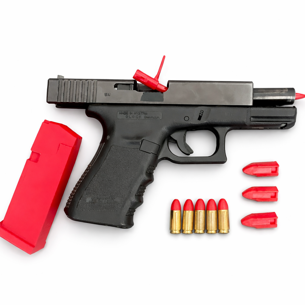 PACK 3 PRO GLOCK (VARILLA KOMBAT FLEX+3 TEJAS ELEVADORAS+5 PROYECTILES INERTES+CARGADOR GLOCK 19)